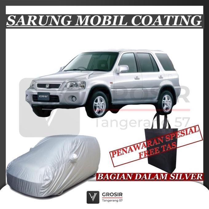 // Sarung Mobil Crv Gen 1 1996-2001 Coating Silver Body Cover Crv Gen 1