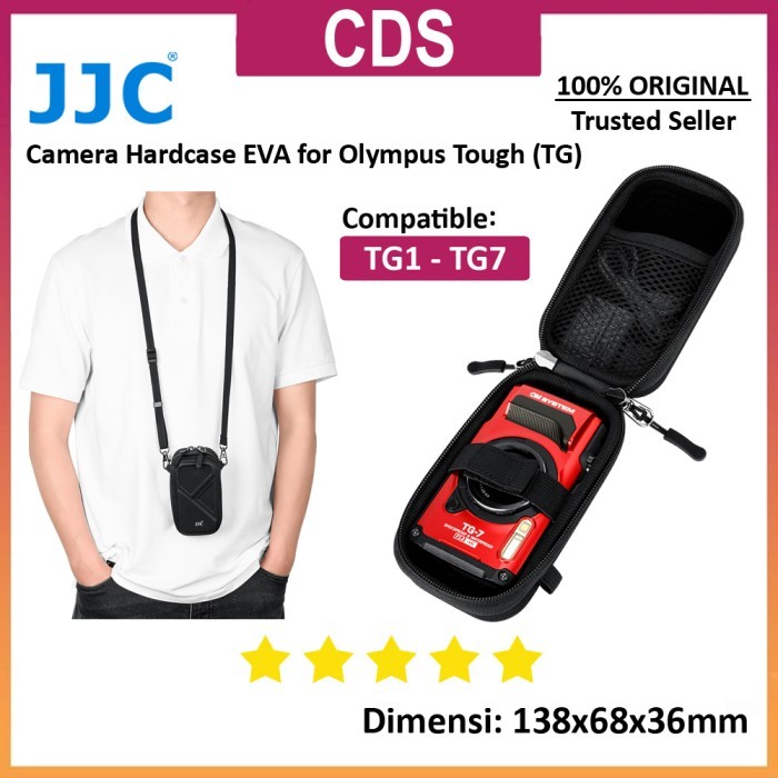 JJC HSCC-TG Hardcase EVA for Camera Olympus TG1/TG2/TG3/TG5/TG6/TG7 - Tas Kamera Olympus Tough TG7