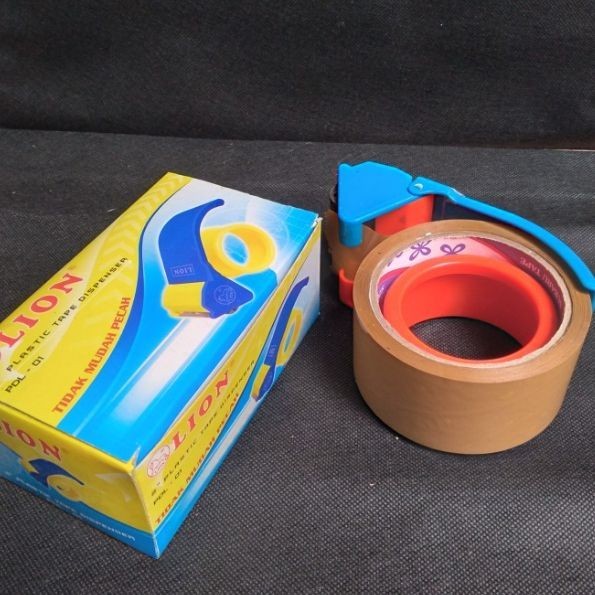 

Tape Dispenser Lion Pdl-01 Pemotong Lakban Plastik