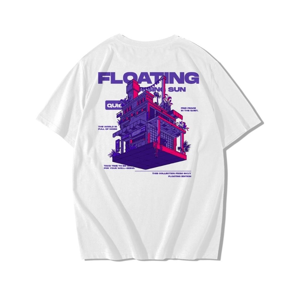 Promo Kaos Skuy Floating Remaja Dan Dewasa Putih Unisex Kaos Kaos Pria Wanita Kaos Distro