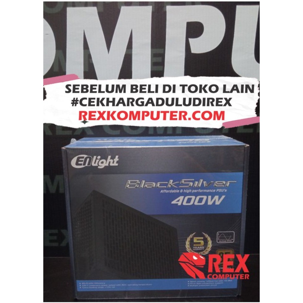 PSU ENLIGHT 400W Black Silver