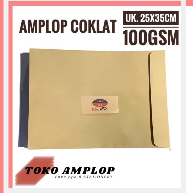

Amplop Coklat FOLIO Tebal 100 gsm 25x35