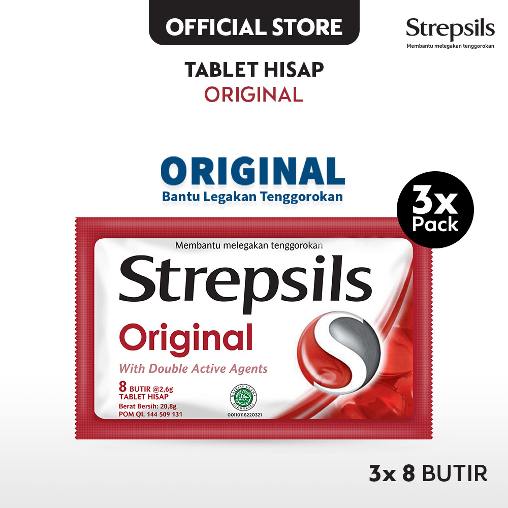 

Strepsils Original 8s x3 - Permen Pelega Tenggorokan x3