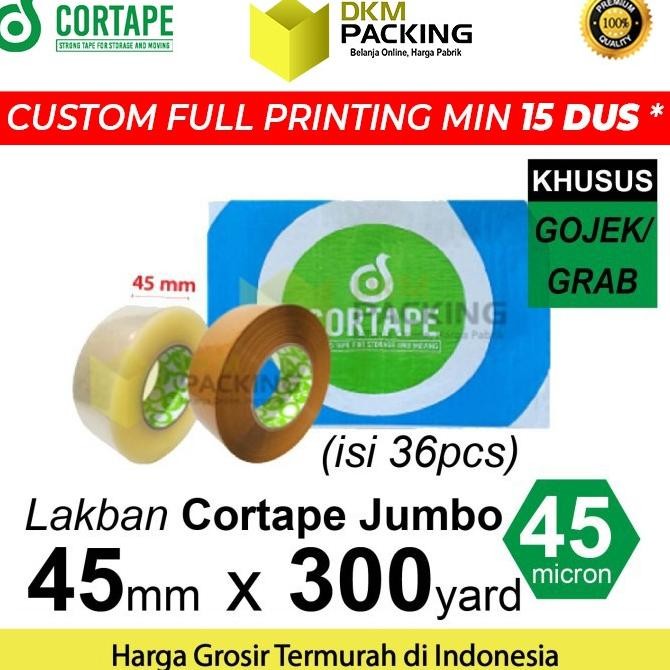 

LAKBAN 45MM X 300M JUMBO PLAKBAN ISOLASI CORTAPE OJOL MURAH /DUS ASLI