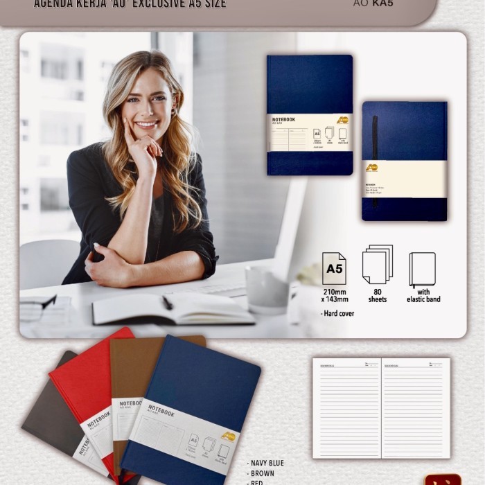 

HARGA DISKON Agenda Kerja Hard Cover A5 / Non Dated Journal