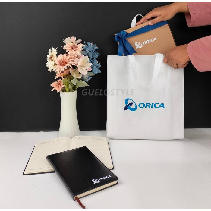 

HARGA DISKON Paket Seminar Kit Buku Notebook Agenda A5 Kulit - Cetak Logo Warna