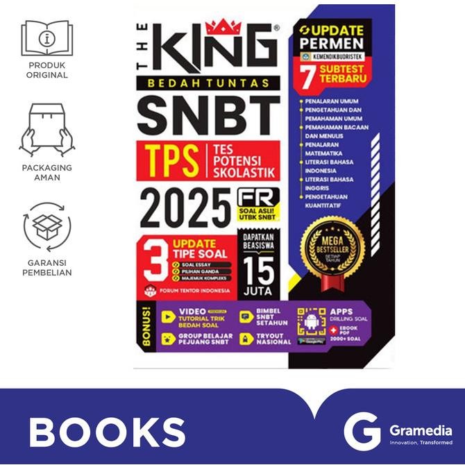 

New Gramedia Buku The King TPS SNBT + Bahasa Inggris 2025