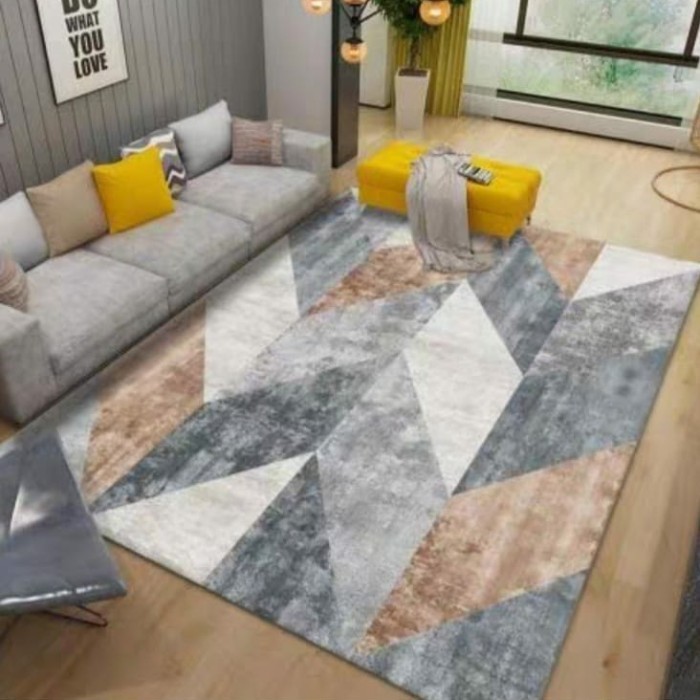 KARPET LANTAI RUANG TAMU MINIMALIS MODERN ABSTRAK