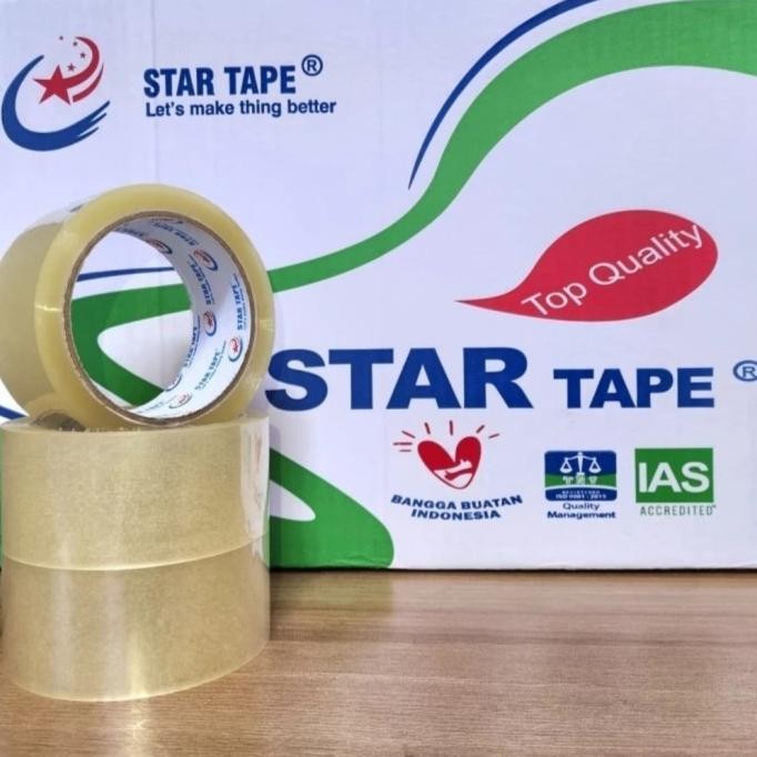

LAKBAN BENING 45MM X 100 YARD STAR TAPE ASLI