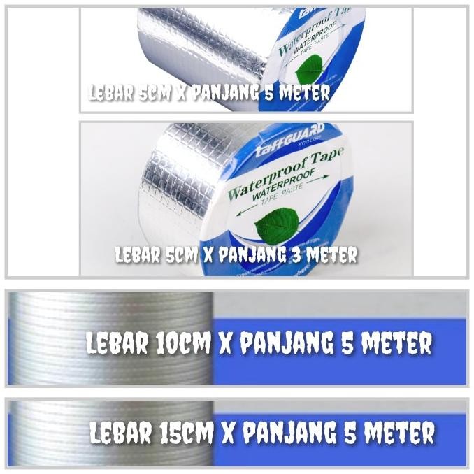 

LAKBAN ANTI BOCOR ALUMINIUM FOIL TAPE WATERPROOF KONTRUKSI ISOLASI 5CM ASLI