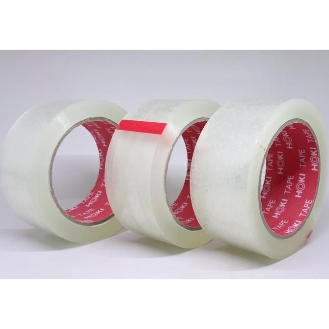 

GOJEK GRAB 1 DUS LAKBAN BENING COKLAT HOKI TAPE 100 YARD FULL ASLI
