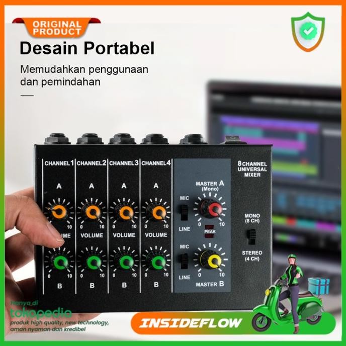 Grosir Professional Console Mixer Mini Karaoke 8 Channel Mic Input