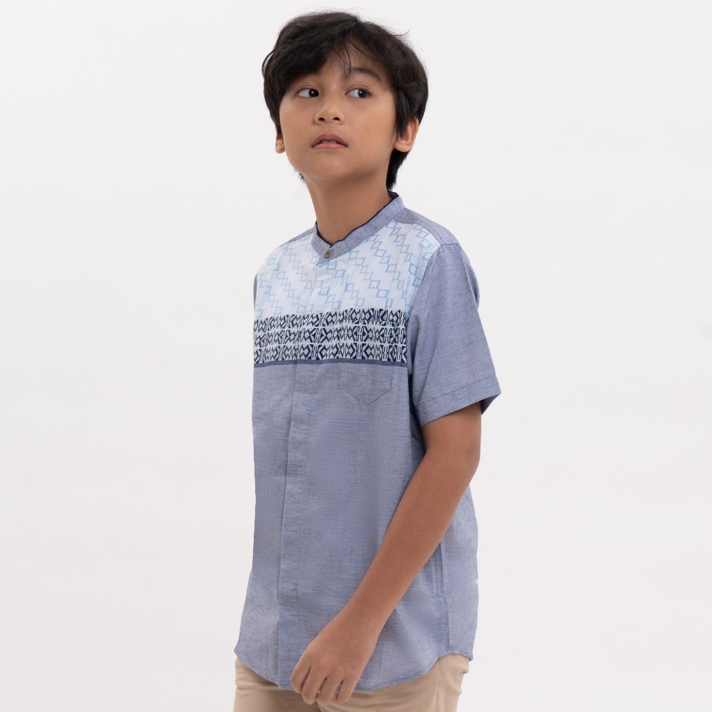 Koko Anak Qoqo Ank Cowok Kemeja Terbaru2025 Pakaian Kaos Kerah Tpa Hams Pengajian Santri Pondok Bju 