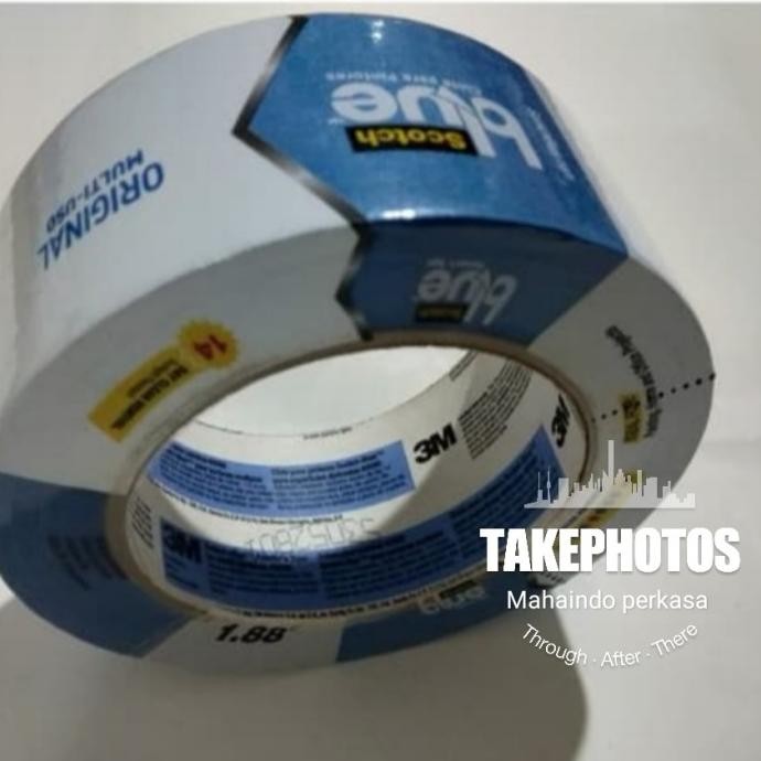 

BLUE TAPE 3M MASKING TAPE - LAKBAN KERTAS BIRU 48MM X 50M ASLI