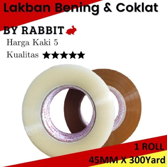 

LAKBAN 2 INCH X 300 YARD / LAKBAN 45MM 300 YARD (HARGA 1DUS) ASLI