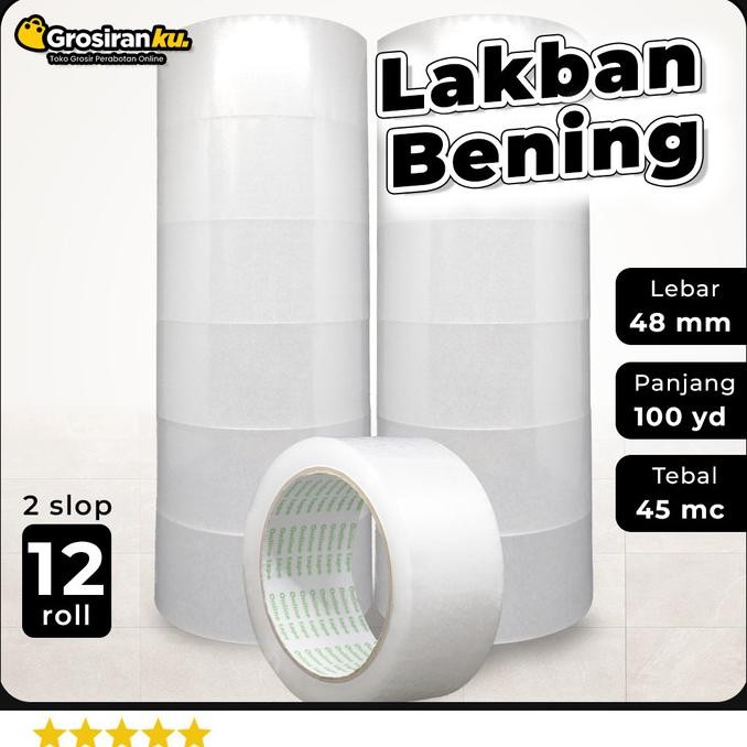 

[12PCS] LAKBAN BENING 48MM X 100Y ONLINE TAPE BERKUALITAS HARGA GROSIR ASLI