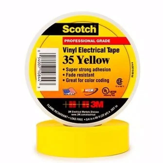 

SCOTCH 3M 35 YELLOW ISOLASI 3M 35 ELECTRICAL TAPE 3M LAKBAN 3M KUNING ASLI