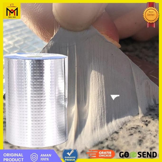 

LAKBAN PEREKAT SUPER ANTI BOCOR ANTI AIR ALUMINIUM FOIL 30CM X 5M ASLI