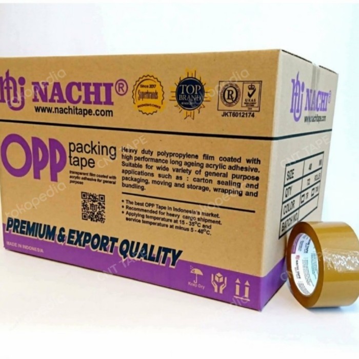 

Terbaru..!! Lakban / Opp Tape Nachi Tape Ukuran 48Mm/ 2 Inch Per Box