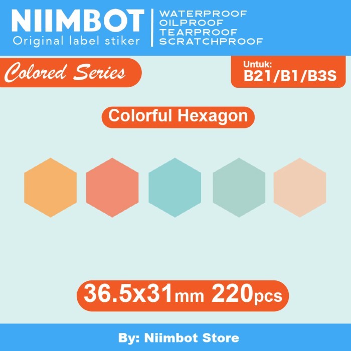 

Lem Korea Colored Thermal Label Printer Sticker Niimbot B21 Refill Label