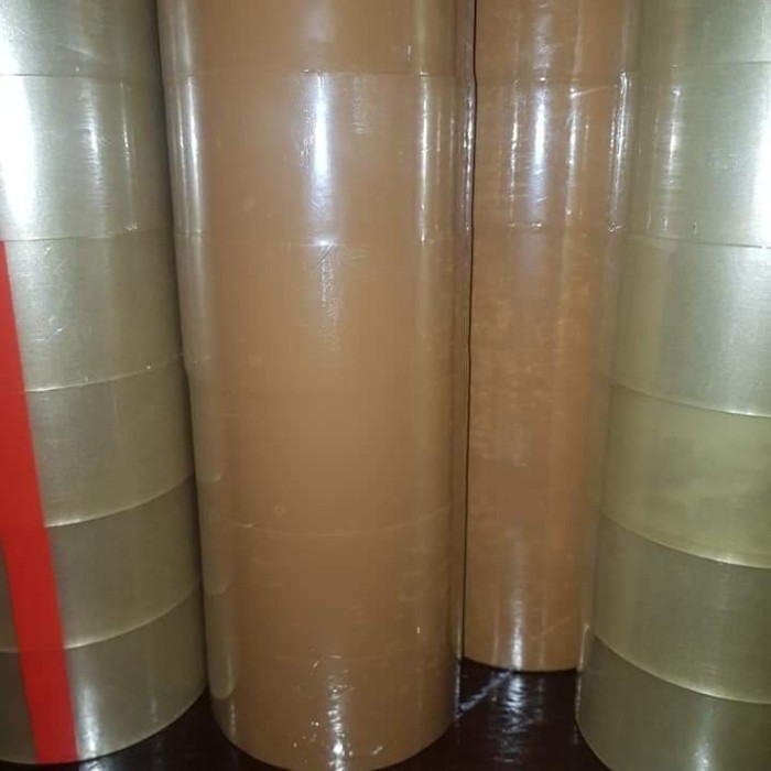 

Double Tape Promo Lakban Bening Dan Coklat Uk 45Mmx100 Yard Khusus Gojek Dan Grab
