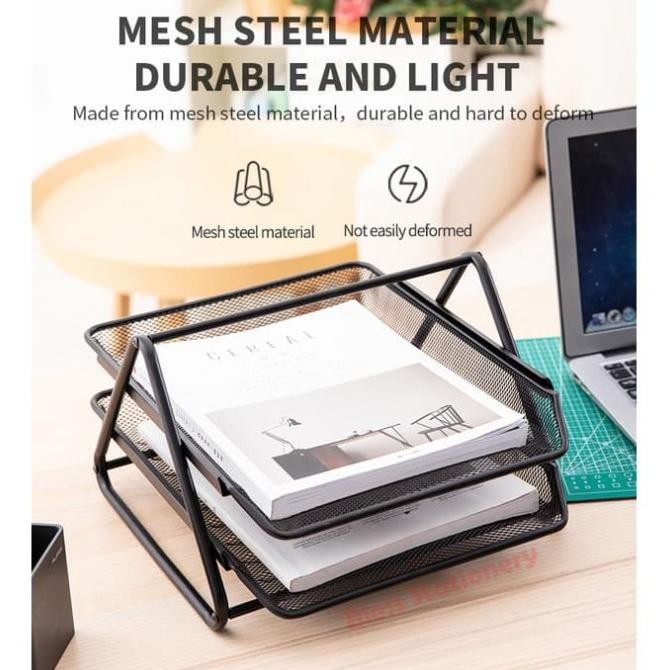 

Deli Rak Dokumen 2 Susun / Rak File / Rak Kertas / File Tray (E9183)