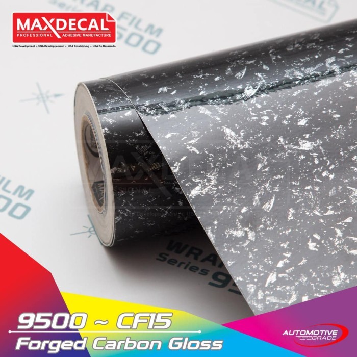 TERBARU [METERAN] MAXDECAL 9500 CF15 Forged Carbon Premium Vinyl Wrap 152cm