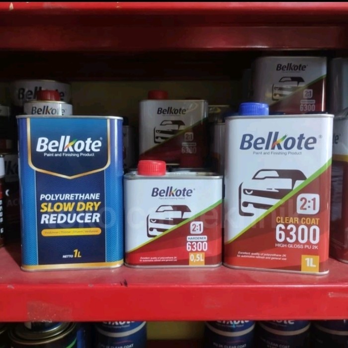 TERBARU Paket Pernis/Clear Belkote 6300 + thiner belkote PROMO