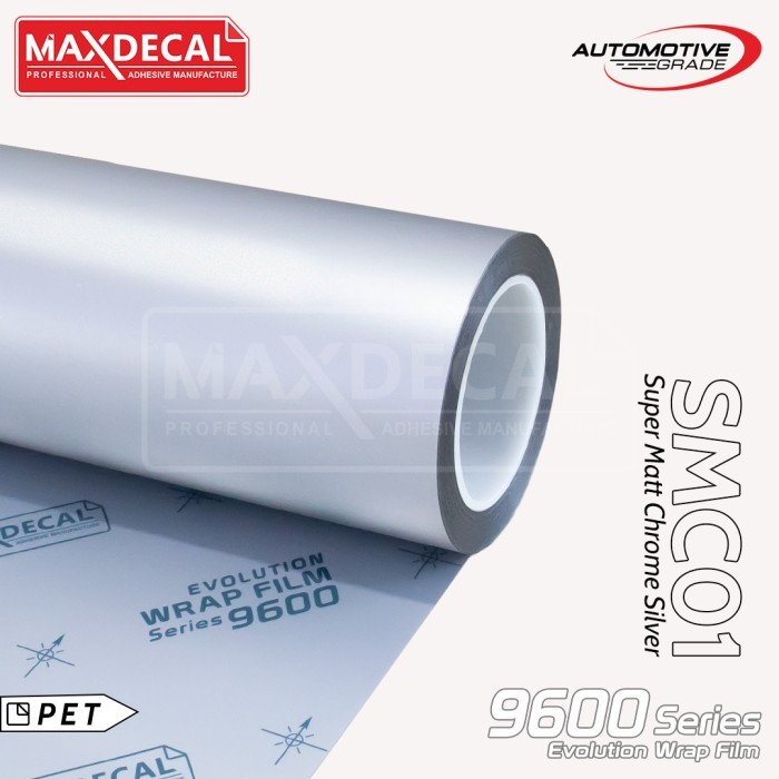 TERBARU MAXDECAL 9600 SMC01 SILVER Super Matte Chrome 152 Evolution Car Wrap PROMO