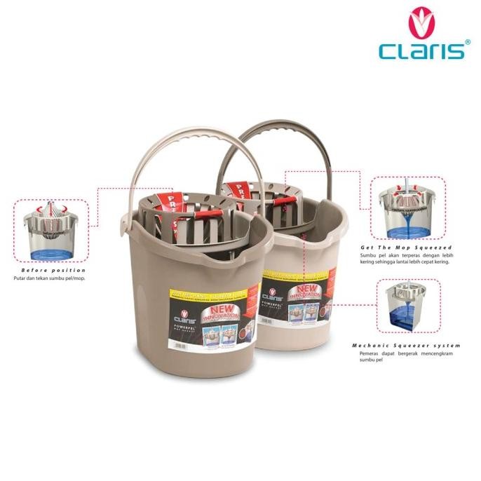 CLARIS EMBER PEL PUTAR - POWERPEL MOP BUCKET 3111
