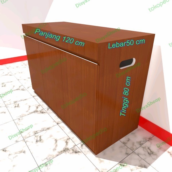 Meja Cabinet Kabinet Aquascape Aquarium 120x50x80 cm