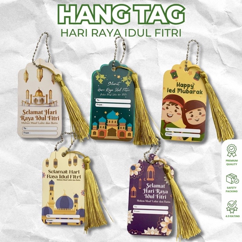 

[ Ready ] Hangtag Lebaran Idul Fitri Kertas Tebal Premium