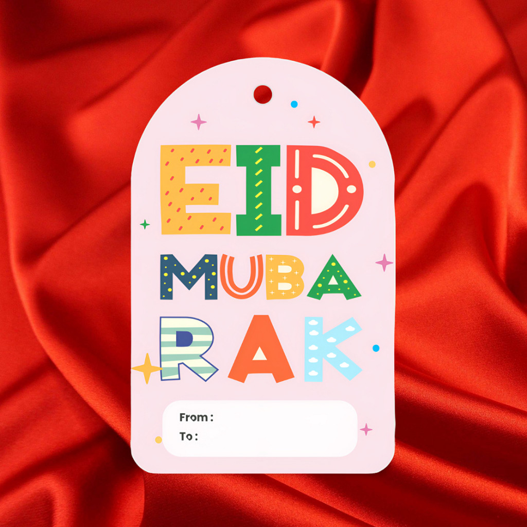 

[Plus Tali] Aesthetic Idul Fitri Hangtag Kartu Ucapan Lebaran