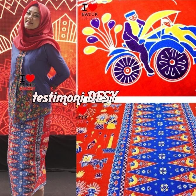 sarung ondel betawi motif 4 tumpal pucuk rebung kain batik jakarta BS09