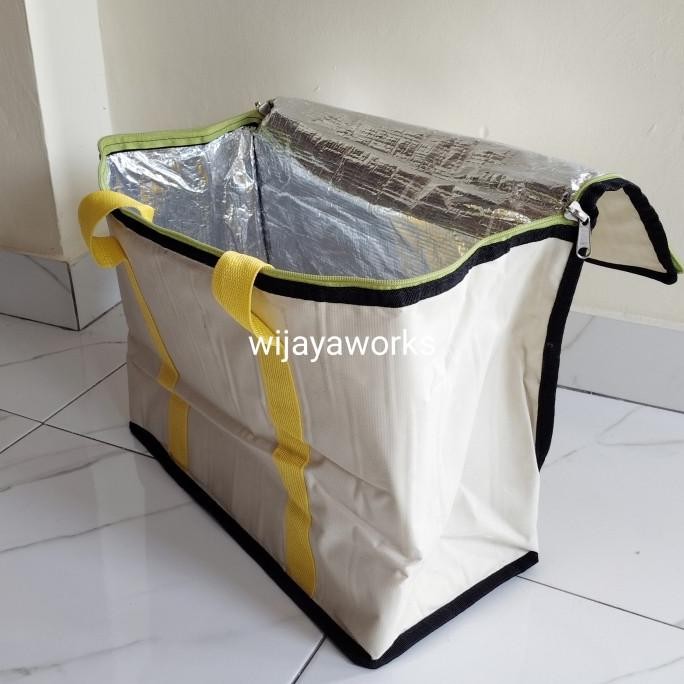 Thermal Insulated Cooler Bag 30L Frozen Food Bag Tas Aluminium