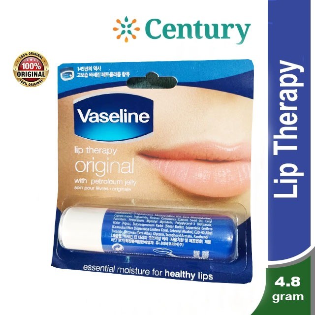 Vaseline Lip Therapy Original Stick 4.8 Gr Pelembab Bibir Perawatan Bibir Kering
