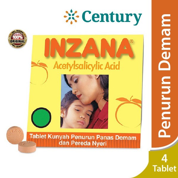 Inzana Tablet 1 strip / Demam Anak / Pereda demam anak / Panas Anak