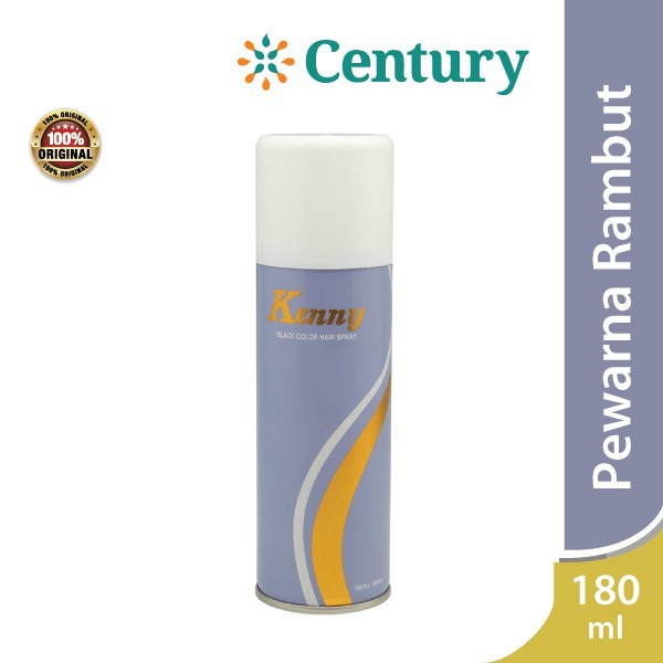 KENNY BLACK COLOR HAIR SPRAY 180 ML / HAIR SPRAY COLOR / PEWARNA RAMBUT SPRAY / CAT RAMBUT