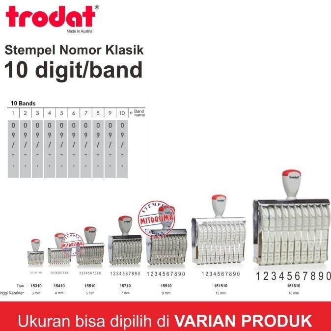 

Sale Stempel Klasik Nomor Merk Trodat 10 Digit