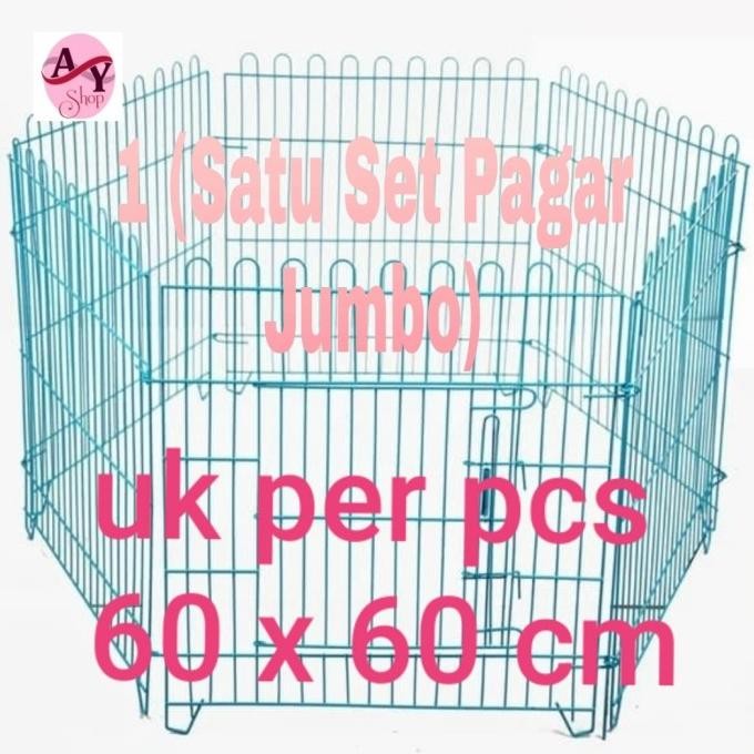 Kandang Pagar Jumbo-Kandang Umbar Besi Lipat Kucing Kelinci Anjing
