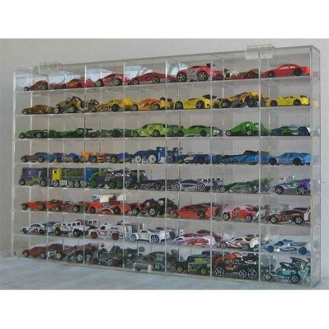 Rak akrilik pajangan hotwheel 30 mobil