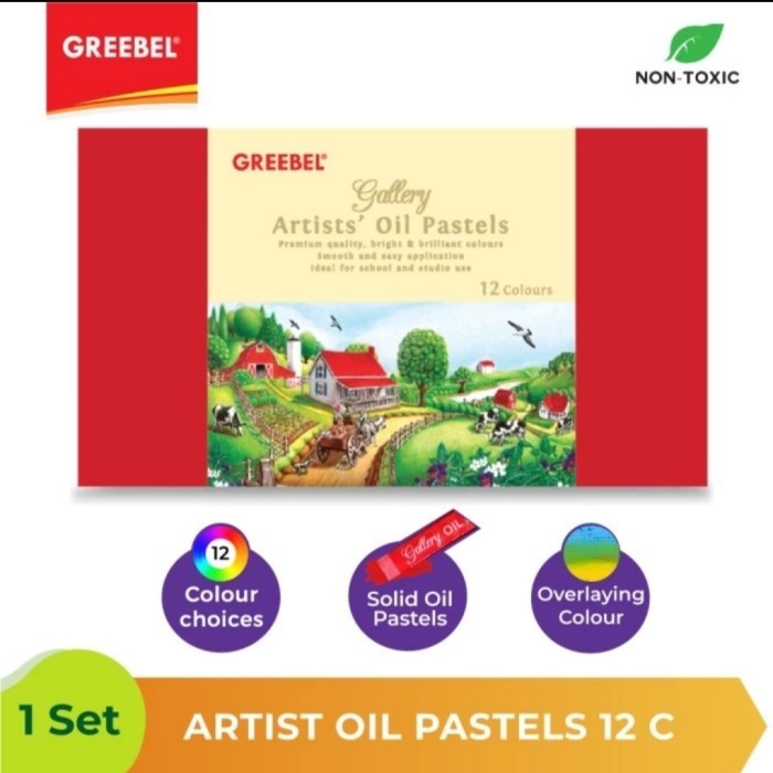 

TERLARIS! Greebel Artist Oil Pastels 12 Color.