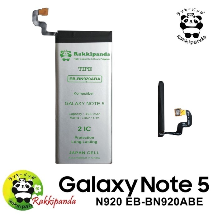 Baterai Rakkipanda For Samsung Note 5 N920 Double IC Protection