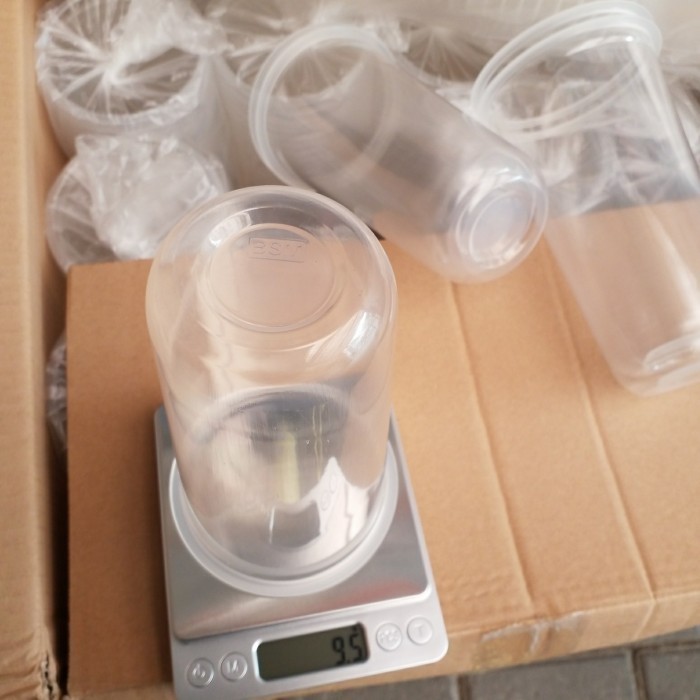 Cup /Gelas Plastik Bsm 22Oz Oval Bening Isi 1000Pcs