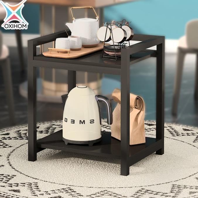 Oxihom Meja Nakas Meja Dapur Kecil Meja Kopi Rak Dapur Kayu Dan Besi