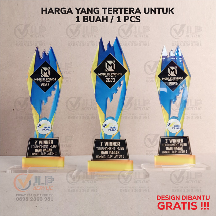 TERBARU PIALA ML, TROPHY ML, PIALA MOBILE LEGEDS, TROPHY MOBILE LEGENDS 30X10