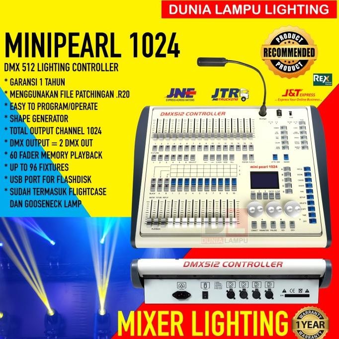 Mixer Lampu Minipearl 1024 Mini pearl 1024 DMX 512 Lighting Controller
