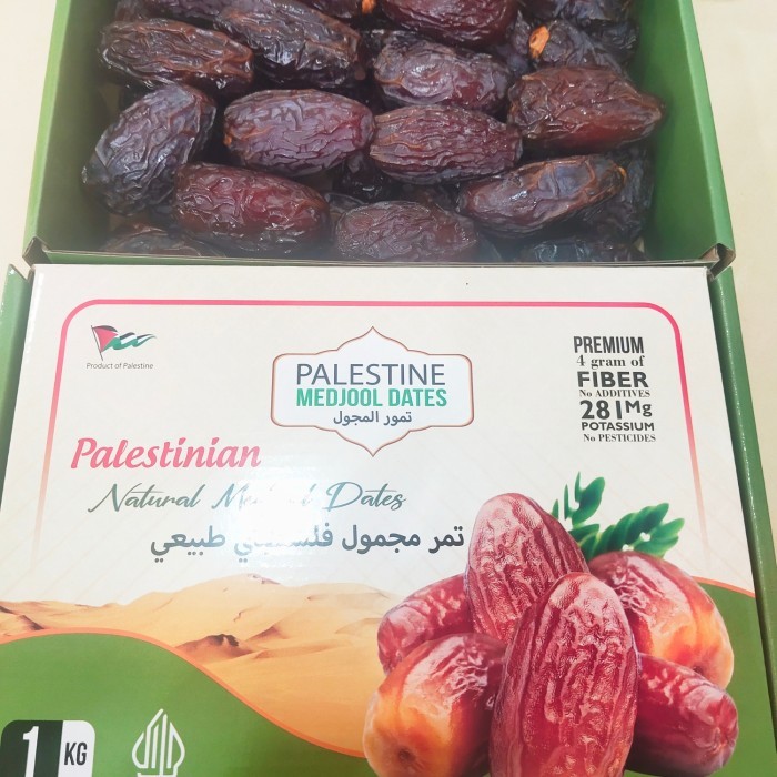 

Kurma Medjool Palistine//Palistine Jumbo//Grade A Kemasan Dus 1kg