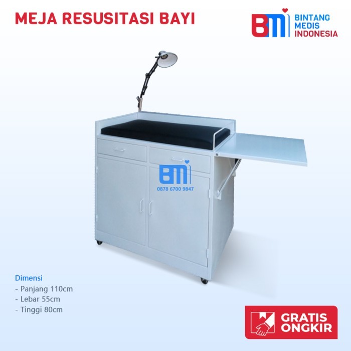 Meja Resusitasi Bayi / Baby Table Powder Coating / Examination Table