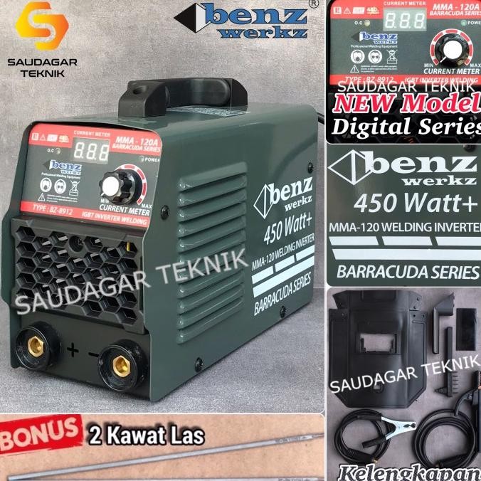 Mesin Las 120A 450 Watt Benz Trafo Las Inverter Hemat Listrik 450 Watt Original Dan Terlaris